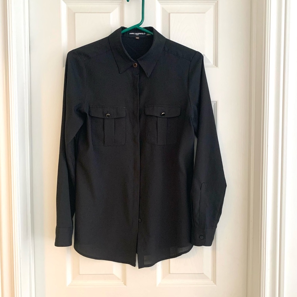 Karl Lagerfeld black blouse XS